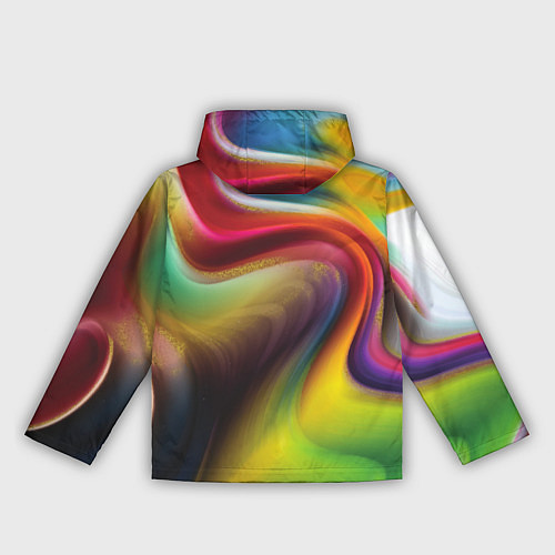Женская ветровка Rainbow waves / 3D-Черный – фото 2