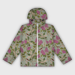 Женская ветровка Мухоловки и сирень