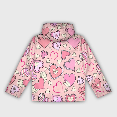 Женская ветровка Many many hearts / 3D-Черный – фото 2