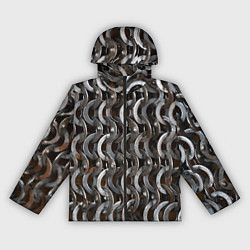Ветровка с капюшоном женская Кольчуга с большими кольцами, цвет: 3D-черный