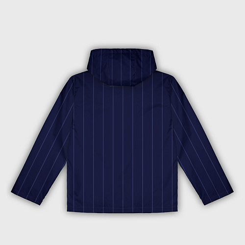Женская ветровка Серьезный тёмно-синий полосы / 3D-Черный – фото 2