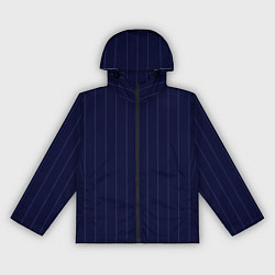 Ветровка с капюшоном женская Серьезный тёмно-синий полосы, цвет: 3D-черный