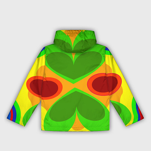 Женская ветровка Цветные плавные фигуры / 3D-Черный – фото 2