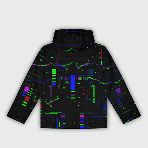 Женская ветровка Глитч помехи / 3D-Черный – фото 2