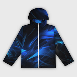 Ветровка с капюшоном женская Black blue texture, цвет: 3D-белый