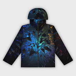 Ветровка с капюшоном женская Объемные элементы в полете, цвет: 3D-черный