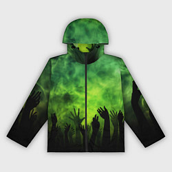 Ветровка с капюшоном женская Зомби вечеринка, цвет: 3D-черный