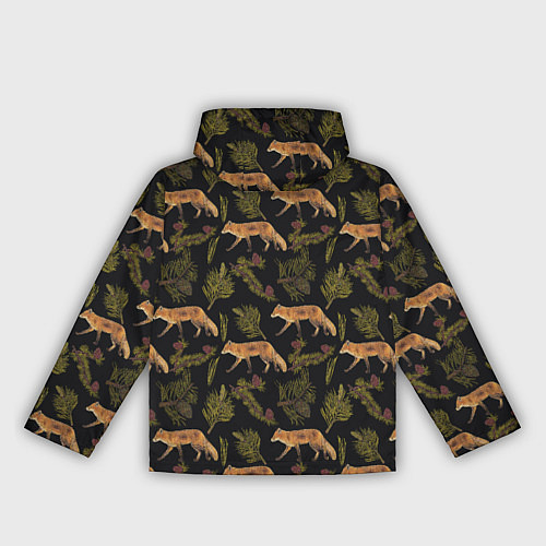 Женская ветровка Лиса и хвоя / 3D-Черный – фото 2