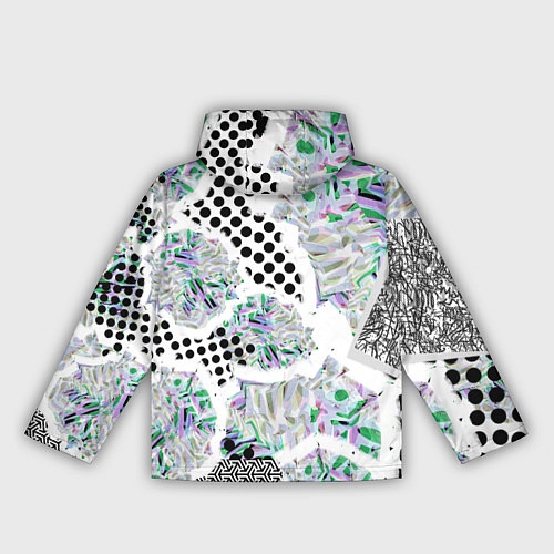 Женская ветровка Контрастная абстракция / 3D-Черный – фото 2