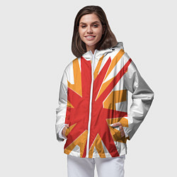 Ветровка с капюшоном женская Символ Корфу - Греция, цвет: 3D-белый — фото 2