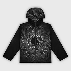 Ветровка с капюшоном женская Абстракция черная дыра, цвет: 3D-черный