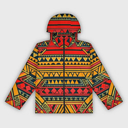 Ветровка с капюшоном женская Этнический африканский узор, цвет: 3D-черный