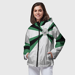 Ветровка с капюшоном женская Железнодорожные войска, цвет: 3D-черный — фото 2