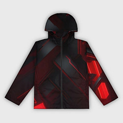 Ветровка с капюшоном женская Красная бесконечность, цвет: 3D-черный