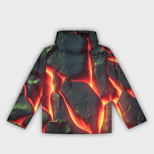 Женская ветровка Красные плиты с лавой / 3D-Черный – фото 2