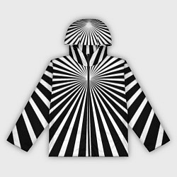 Ветровка с капюшоном женская Черно-белая полосатая иллюзия, цвет: 3D-черный
