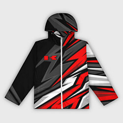 Ветровка с капюшоном женская Kawasaki - red uniform, цвет: 3D-белый