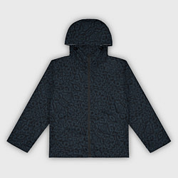 Ветровка с капюшоном женская Чёрно-синий паттерн, цвет: 3D-черный