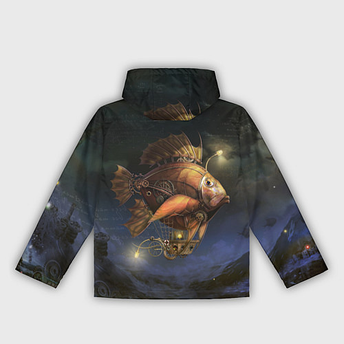 Женская ветровка Рыба-дирижабль в ночи / 3D-Черный – фото 2