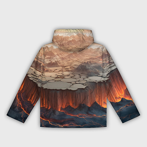 Женская ветровка Разлом земли и лавовой поверхности / 3D-Черный – фото 2