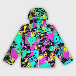Ветровка с капюшоном женская Красочная композиция - мода, цвет: 3D-белый