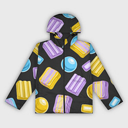 Ветровка с капюшоном женская Жевательная резинка, цвет: 3D-черный