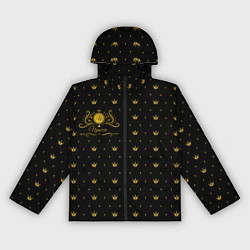 Ветровка с капюшоном женская Королевский паттерн - Ирина, цвет: 3D-черный