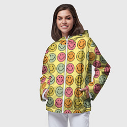 Ветровка с капюшоном женская Smiley, цвет: 3D-белый — фото 2