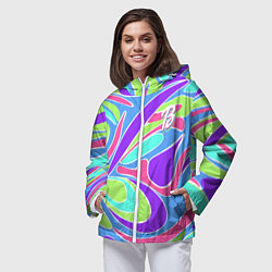 Ветровка с капюшоном женская Костюм Barbie Totally Ultra Hair brunette, цвет: 3D-белый — фото 2