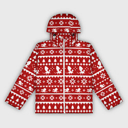 Ветровка с капюшоном женская Dragon year pattern, цвет: 3D-белый