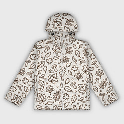 Ветровка с капюшоном женская Осень - бежевый 2, цвет: 3D-белый