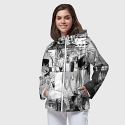 Ветровка с капюшоном женская Человек Бензопила манга, цвет: 3D-белый — фото 2