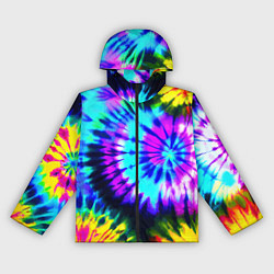 Ветровка с капюшоном женская Abstraction colorful composition, цвет: 3D-черный