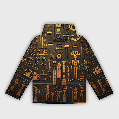 Женская ветровка Арт в стиле египетских письмен / 3D-Черный – фото 2