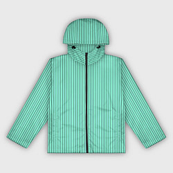 Ветровка с капюшоном женская Мятный полосатый, цвет: 3D-черный