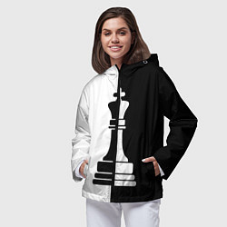 Ветровка с капюшоном женская Ферзь, цвет: 3D-черный — фото 2