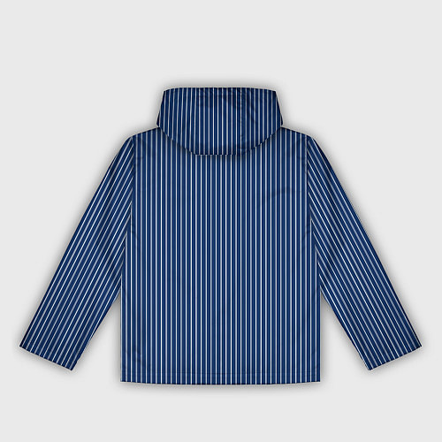 Женская ветровка Строгий синий в полоску / 3D-Черный – фото 2