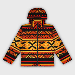 Ветровка с капюшоном женская Узор в этническом стиле масаев, цвет: 3D-черный