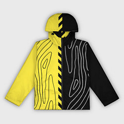 Ветровка с капюшоном женская Яркие линии в темноте, цвет: 3D-черный