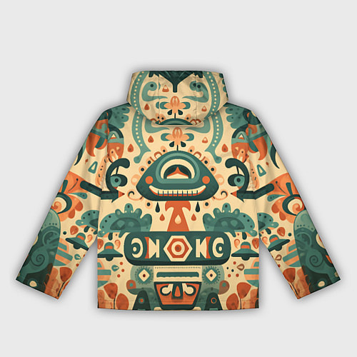 Женская ветровка Абстрактный узор в мексиканском фолк-арт стиле / 3D-Черный – фото 2