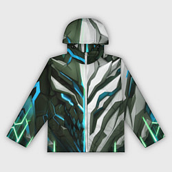 Ветровка с капюшоном женская Броня адская и райская синяя, цвет: 3D-белый