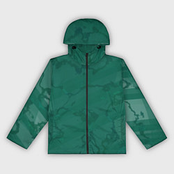 Ветровка с капюшоном женская Серо-зеленые разводы, цвет: 3D-черный