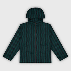 Ветровка с капюшоном женская Тёмно-зелёный полосатый, цвет: 3D-черный