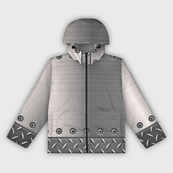 Ветровка с капюшоном женская Стальные листы, цвет: 3D-черный