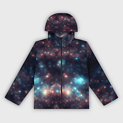 Ветровка с капюшоном женская Космический простор, цвет: 3D-черный
