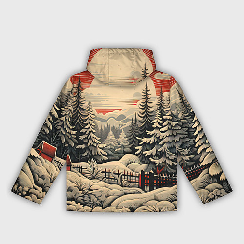 Женская ветровка Блеск снежинок новогодний стиль / 3D-Черный – фото 2