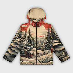 Женская ветровка Блеск снежинок новогодний стиль