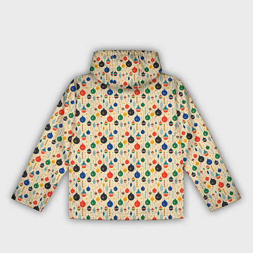 Женская ветровка Разноцветные ёлочные игрушки / 3D-Черный – фото 2