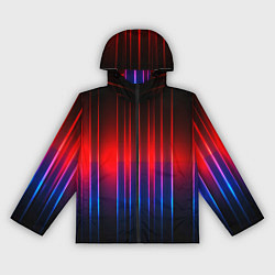Ветровка с капюшоном женская Неоновый узор неоновая шкала, цвет: 3D-черный
