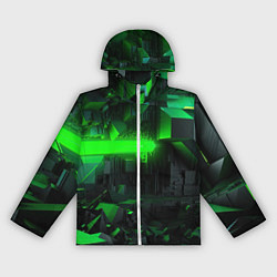 Женская ветровка Симметрия зеленых теней